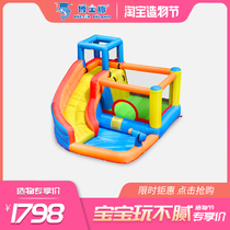 Childrens bouncy castle outdoor large trampoline jumping jumping bouncy castle slide jumping bed inflatable toy
