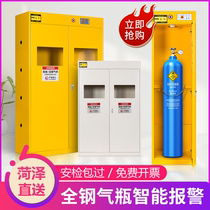Heze explosion-proof gas bottle cabinet safety cabinet laboratory double bottle gas tank acetylene nitrogen hydrogen cylinder storage cabinet