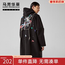 Mark Waffee outlets Mall with trench coat men's autumn and winter Dunhuang cross-border coat