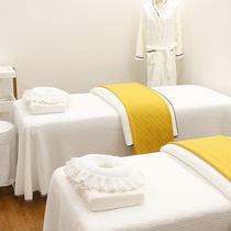 Simple cotton beauty bedspread four-piece beauty salon pure color European massage massage shampoo special bedding sheets
