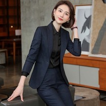 High-end work clothes set autumn 2021 College students interview professional wear fashion one button suit jacket women