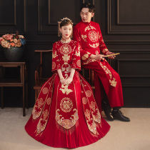 Xiuhe clothing 2021 new bride dress wedding dress Chinese couple wedding dress pregnant women show kimono