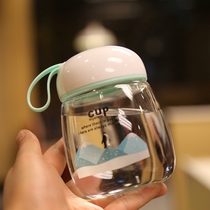 Cute water Cup portable glass mini cute polar bear penguin cartoon hand cup fresh student Cup for men and women