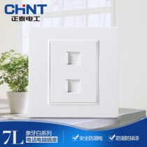 Chint electrician NEW7L safety steel frame wall switch socket panel steel frame structure telephone computer combination