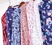  Spring and winter cotton flannel pajamas cardigans woolen cotton home single piece tops home women