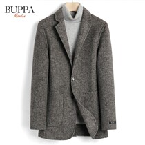 Clearance factory direct double-sided cashmere coat mens woolen suit wool trench coat winter woolen coat mens tide