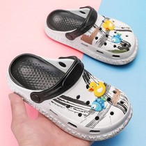 Parent-child indoor summer boy cute non-slip soft bottom hole shoes in children sandals children and girls slippers