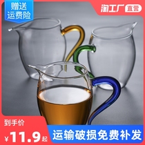 Heat-resistant glass Road cup tea leak set tea divider thickened large capacity square high-end tea cup with tea filter
