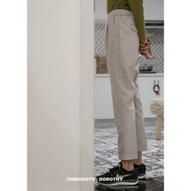 Dorothy Korean version of loose high waist straight suit pants women 2021 New Joker early autumn nine wide leg pants