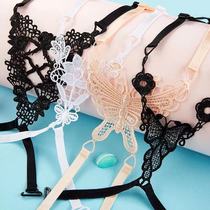 Beauty back underwear shoulder strap hollow lace can be exposed bra bandwidth invisible cross strap bra transparent thin neck