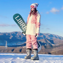Xue Yi Pi new ski suit men and women suit waterproof windproof breathable warm veneer double board fleece ski pants