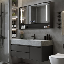 Rock board one bathroom cabinet combination modern simple light luxury face wash sink wash basin toilet set