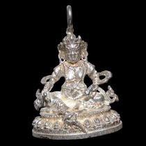Sterling silver yellow wealth god pendant yellow Wealth God Buddha statue pendant rosary accessories pendant wear decoration