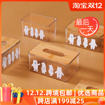 Net red transparent tissue box creative tissue box home living room drawing paper napkin tissue storage box