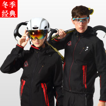 Riding clothes autumn and winter men and women motorcycle long sleeve trousers set outdoor windproof waterproof locomotive suit fleece warm