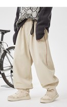 (INXX)STAND BY Tide brand 21 autumn new youth fashion loose casual trousers drawstring belt leg trousers