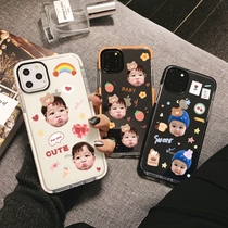 Come to book a custom made iphone12PRO customize mobile phone shell diy couple parent-child baby pattern 11 Applicable Apple 13