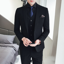 Fugui bird suit mens suit slim handsome groom dress Korean trend mens casual suit business dress