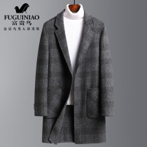 Rich bird double-sided tweed coat mens long autumn and winter 2021 new trend leisure alpaca wool jacket
