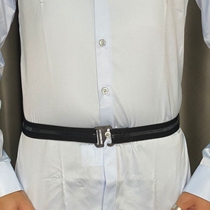 Belt shirt non-slip buckle artifact mens girdle business shirt fixed top suit shirt non-slip belt anti-wrinkle