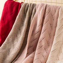 Cashmere Italian winter wine red leaves hollow flower Cashmere scarf shawl dual use autumn winter warm woman