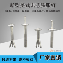 6 cm internal expansion nail American nail insert Gecko expansion tube nail Strong and firm fixed expansion fast core nail