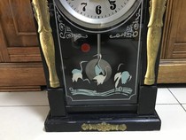 Antique old table clock Old clock Dalian Torch brand 15 days mechanical table clock old object collection is normal