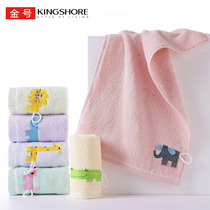 (3) Gold type A cotton lanyard towel cotton cartoon absorbent towel soft and comfortable Childrens towel