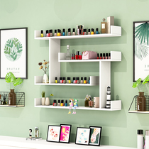 Nail polish glue display shelf Wall-mounted wall-mounted red cosmetics display cabinet beauty shop nail shop triangle shelf