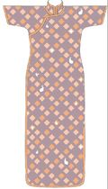 Flat cut no province of the Republic of China cheongsam fabric-purple pink rabbit lattice