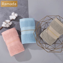Ramada star hotel towel 3-color simple light luxury cotton towel thickened face towel Solid color simple plain color