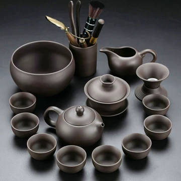 中国紫砂工艺 功夫茶具 急須と茶碗セット再値下げ❗️ 中国紫砂工艺 功夫茶具 急須と茶碗セット再値下げ❗️ 紫砂功夫茶具套装-
