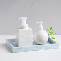 Japanese Saliu white ceramic packaging bottle press anti - slip household washing lotion bubble bottle sets for household residence