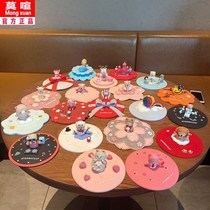 Adapting Starbucks mug coffee cup silicone cup lid cherry blossom bear hot air balloon dust cover universal accessories