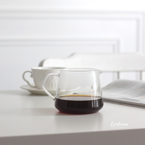 Small western suburbs heat-resistant glass sharing pot coffee pot ice drip filter V60 simple hand brewing coffee pot