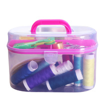 Multifunctional home sewing box set portable sewing tool 11-piece sewing set thread box