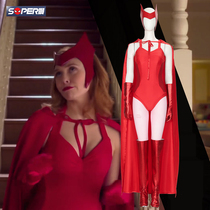 Halloween Wanda Vision Scarlet Wings Wanda cos uniform clothes Scarlet Wanda cos Women Same Clothes Scarlet Witch cosplay Costume