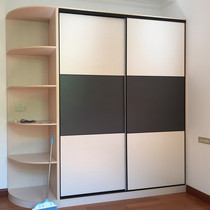 Nordic wardrobe door sliding door custom modern simple sliding cabinet door custom-made light luxury solid wood sliding door custom