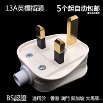 13A Inform plug belt opens Hong Kong Macau Yinggui port style with insurance tube plug with wiring assembly Insign
