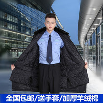 Work clothes padded jackets thick clothes waterproof autumn and winter security clothes lapels military coats cotton coats