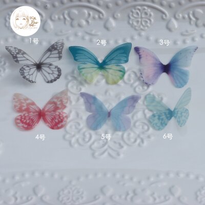 taobao agent Spot single -layer dharma butterfly DIY butterfly hairpin Face Make -up Face Patching accessories Bjd baby jacket decoration