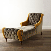  American country fabric beauty sofa European lazy sofa color chaise longue bedroom recliner leisure furniture customization