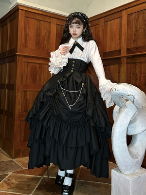 taobao agent Diablo special style shirt lining skirt lolita suit Lolita elegant young lady blood he heavy worker LO skirt