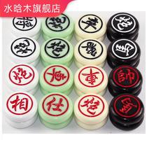 Chinese chess-resistant mahjong material solid imitation Jade large small size to send leather puzzle children fun game