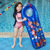 Inflatable surfboard Childrens floating drainage water play toys Mount floating bed Learn to swim Swimming ring water board swimming 