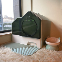 Cat litter basin oversized fully enclosed anti-splashing hot list top-in cat odor drawer toilet drainage basin