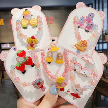 Girls jewelry set children bracelet baby ear clip cartoon princess ring cute baby jewelry creative gift