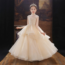 Girls  dresses Princess dresses Western style puffy yarn Piano playing dresses Childrens high-end host evening dresses catwalk
