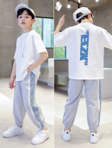 Boy Suit Summer Children Short Sleeve T-shirt Child Clothing Sports Tide CUHK Boy Boy Thin Summer Dress 2022 New