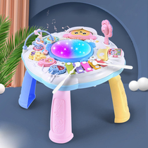 Early education sound and light game table Childrens multi-functional puzzle baby learning baby toy table gift for six months boy